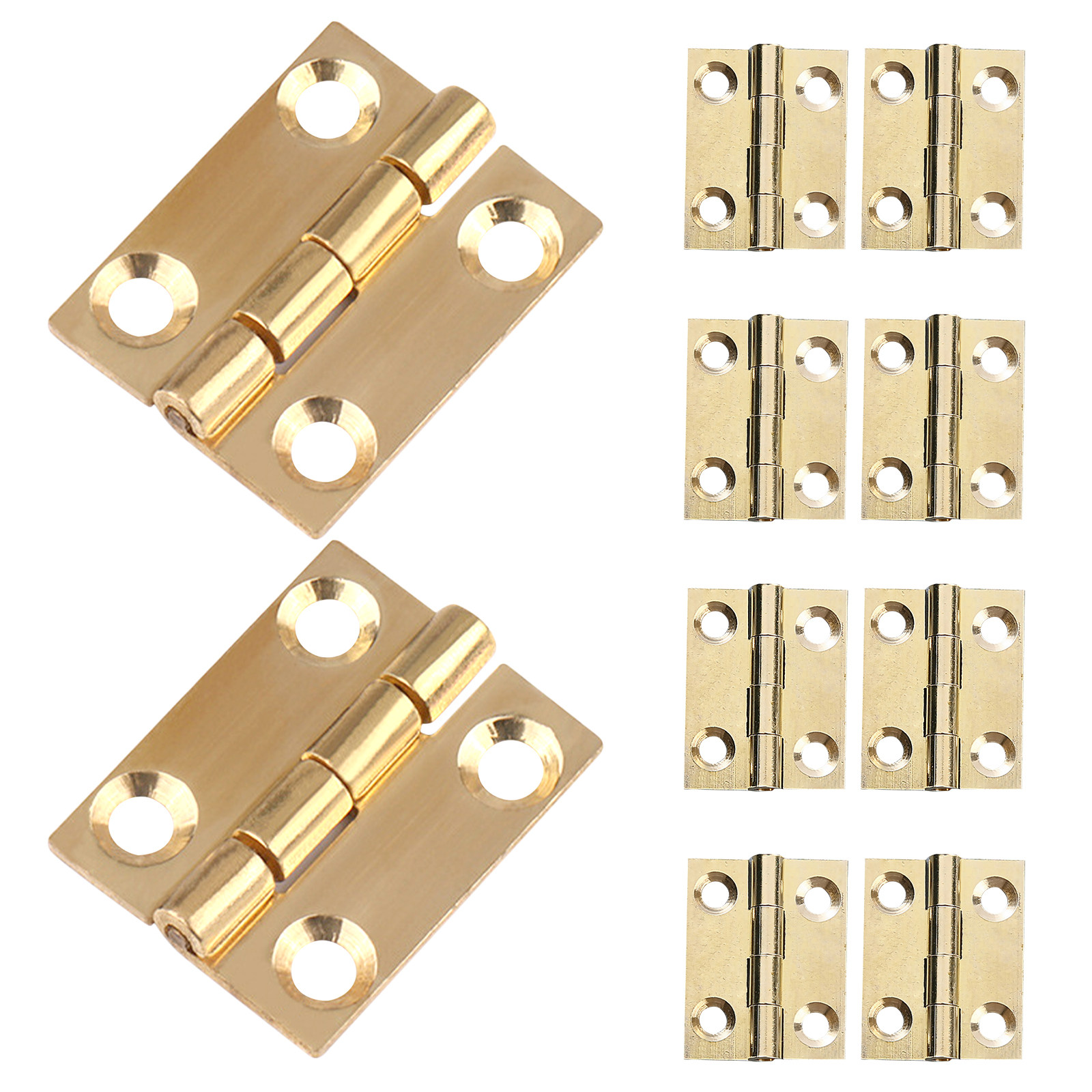 Woodworking Kitchen Projects - 10Pcs Brass Cabinet Door Hinges Small
