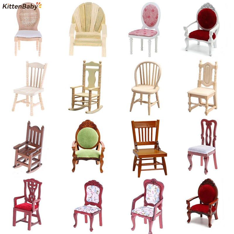 Woodworking Veneer - 18 Styles 1/12 Simulation Small Sofa