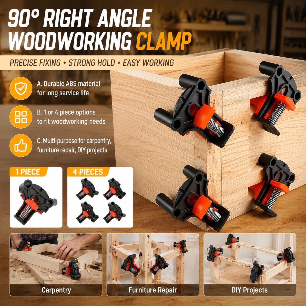 Woodworking Hardware - Premium Woodworking Carpentry 90 Degree Right