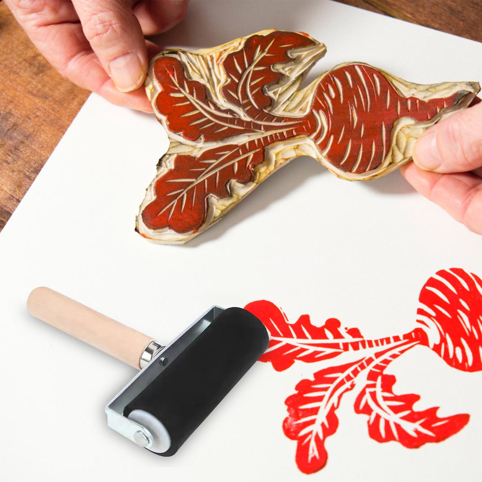 Woodworking Projects Art - Professional Rubber Roller Brayer Ink Painting