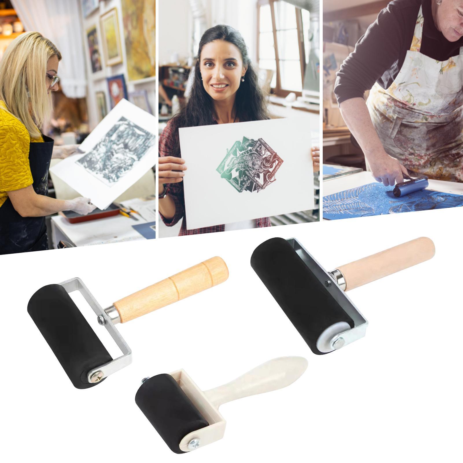 Woodworking Projects Art - Professional Rubber Roller Brayer Ink Painting