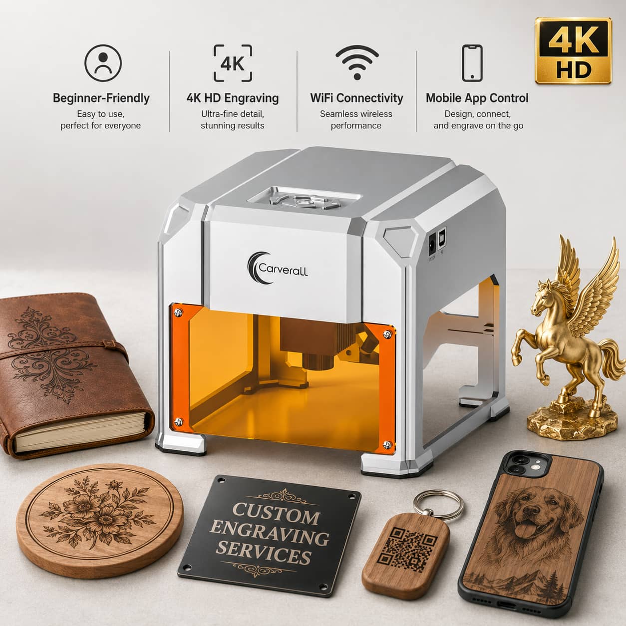 Woodworking Veneer Cutter - Carverall Laser Engraver Machine, K4 3W,