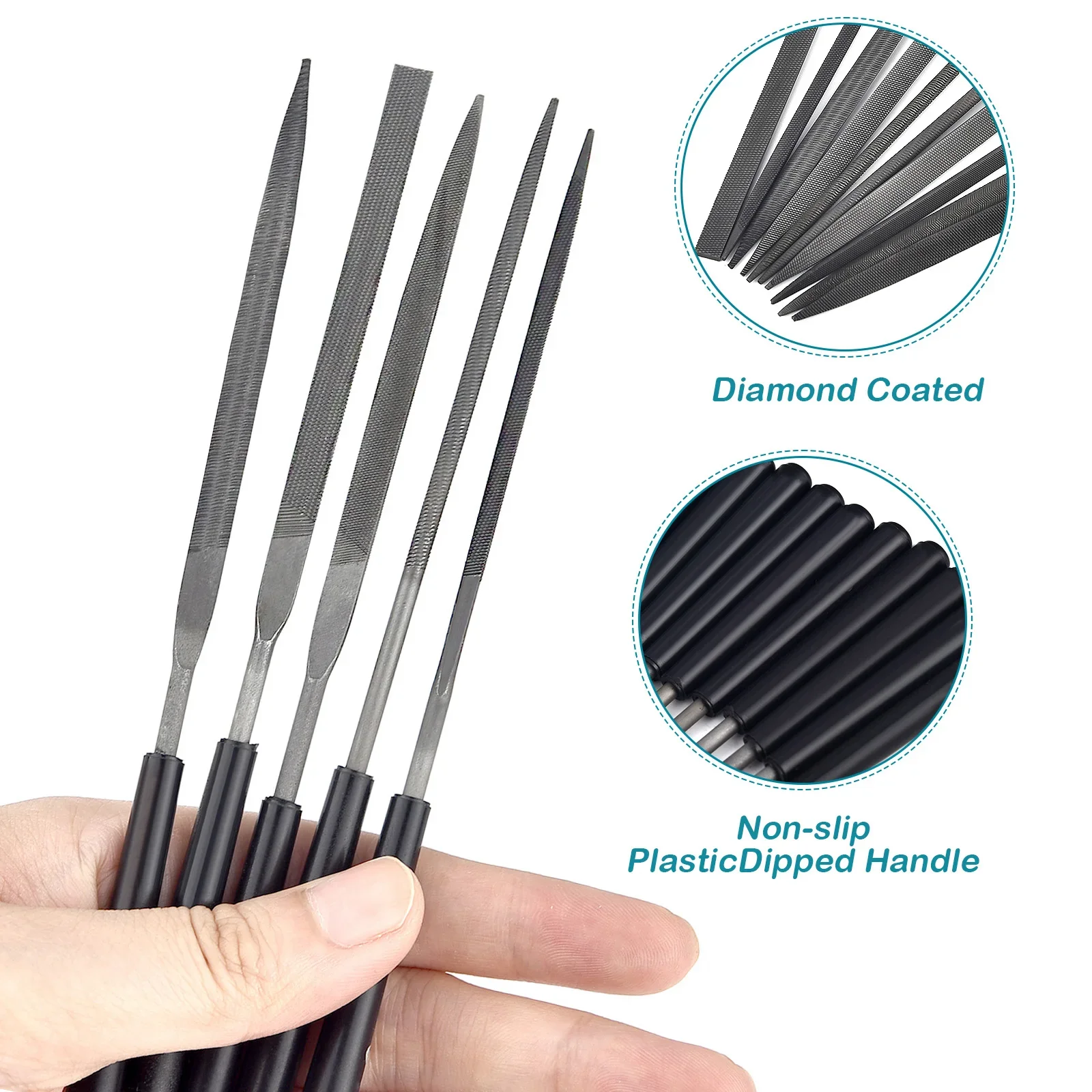 Woodworking File - 3/5/10pcs Needle File Set Metal Diamond