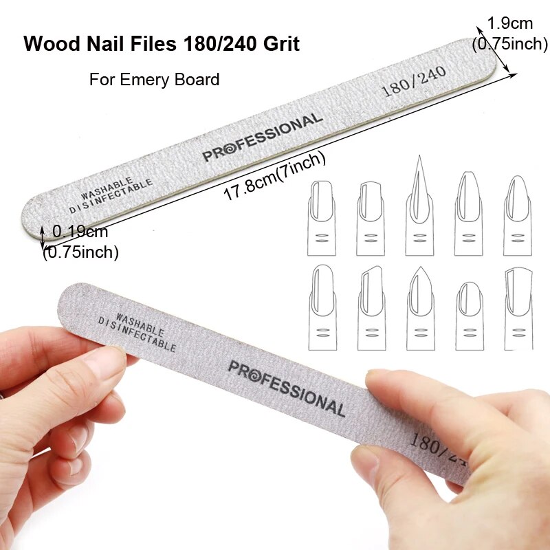100Pcs Wooden Nail File Profes - Woodworking File 评论和价格