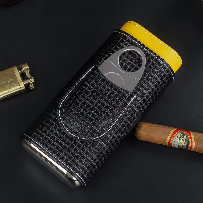 Portable Leather Cigar Humidor - Woodworking Veneer Cutter 评论和价格