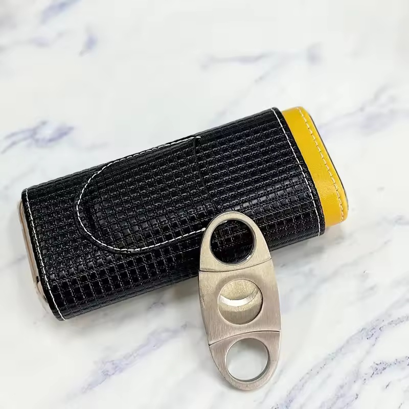 Portable Leather Cigar Humidor - Woodworking Veneer Cutter 评论和价格