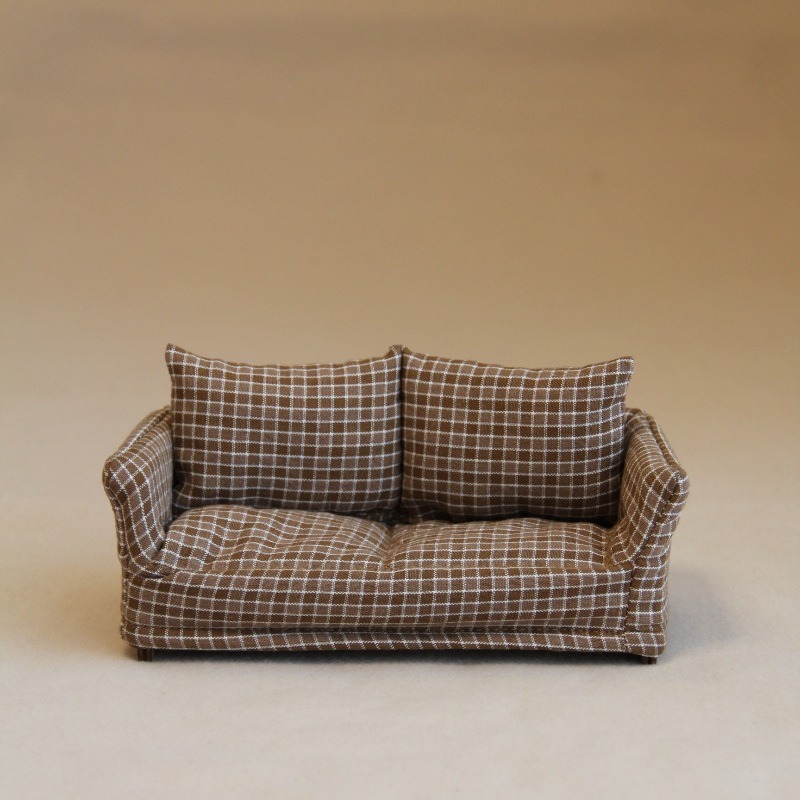 Vintage Miniature Sofa Plaid F - Woodworking Veneer 评论和价格