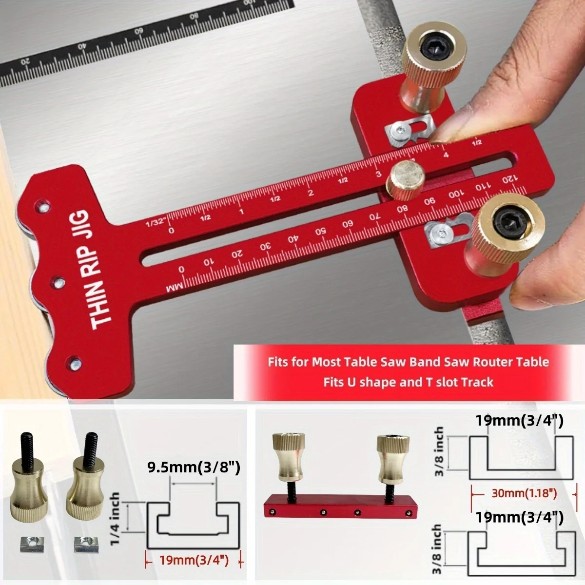 Thin Rip Table Saw Jig,3 Pulle - Woodworking Rasp 评论和价格