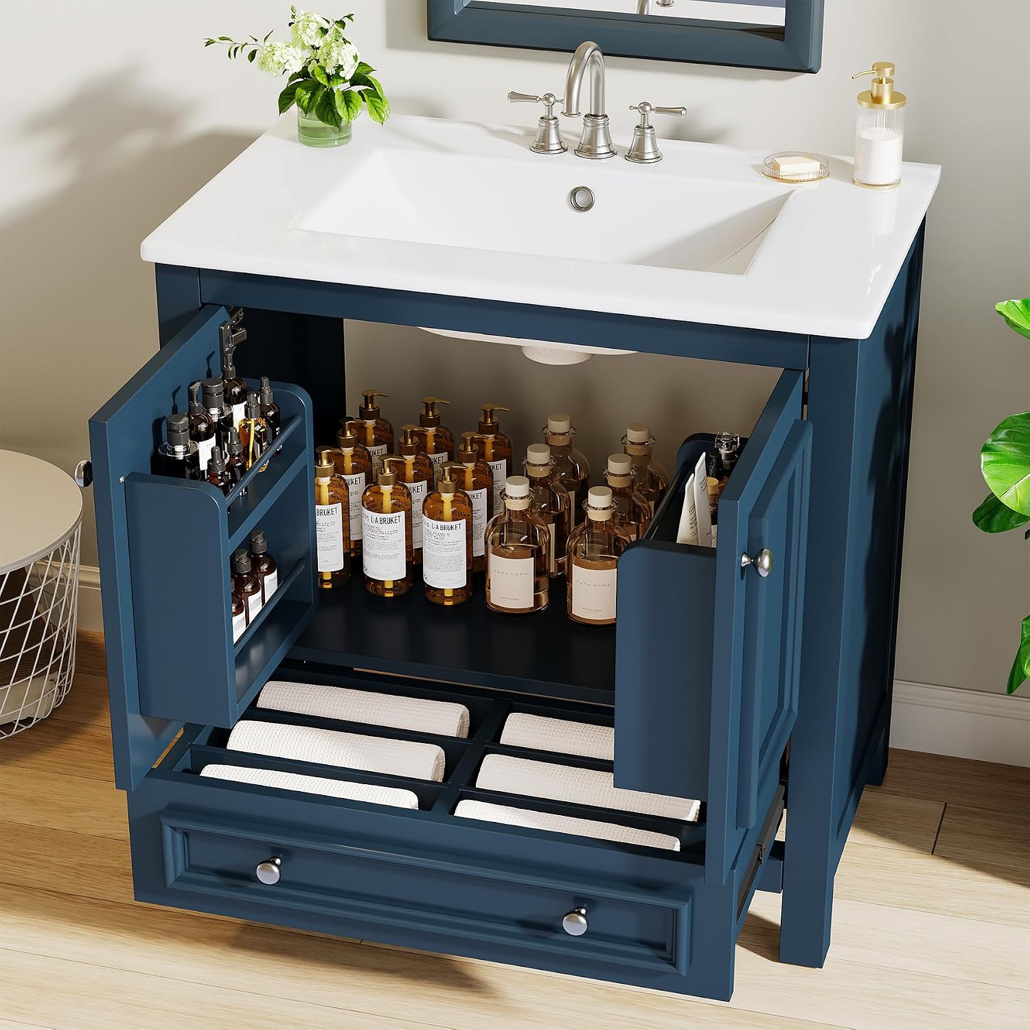 30 Inch Freestanding Bathroom  - Woodworking Veneer 评论和价格