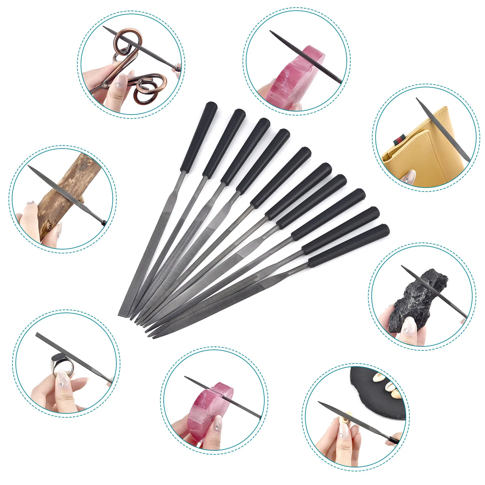 3/5/10pcs Needle File Set Meta - Woodworking File 评论和价格